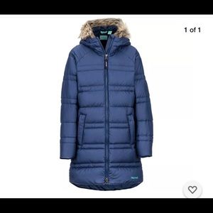 Marmot Montreaux 2.0 girls down coat-Navy Blue, size Large